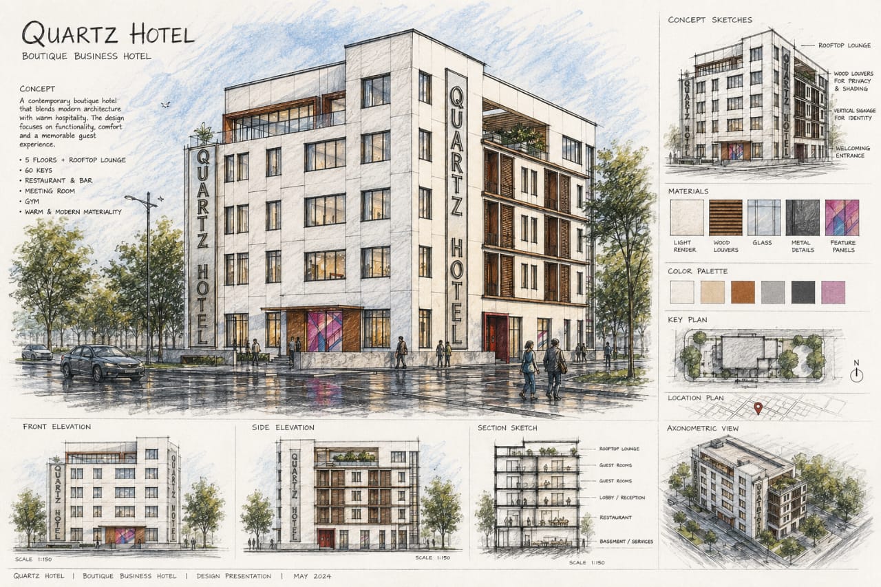 Quartz Residences — 40-Key Multi-Floor Hotel — project photograph 13